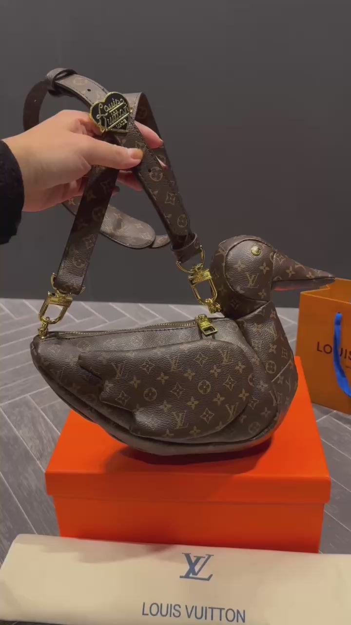 Louis Vuitton x Nigo Duck Bag Monogram Brown in Leather with Gold