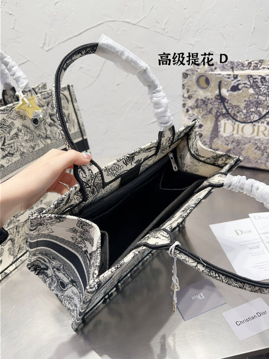 CHN DIOR 3D EMBROIDERED TOTE BAG 102227
