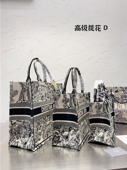 CHN DIOR 3D EMBROIDERED TOTE BAG 102227