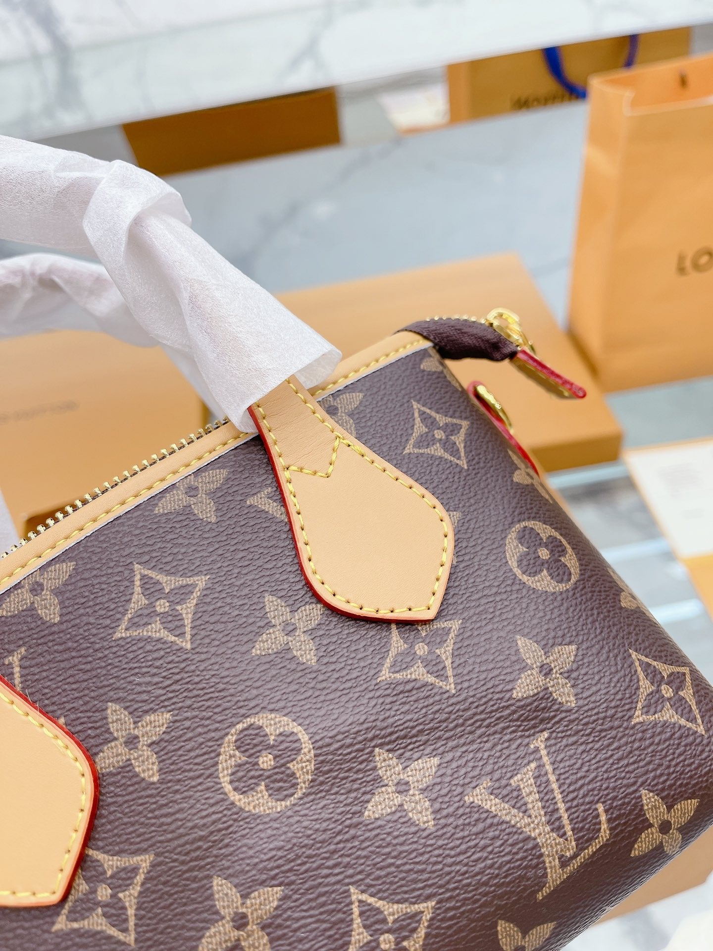 Louis Vuitton LV Monogram Canvas Shoulder Bag Mahjong Bag Wallet Three