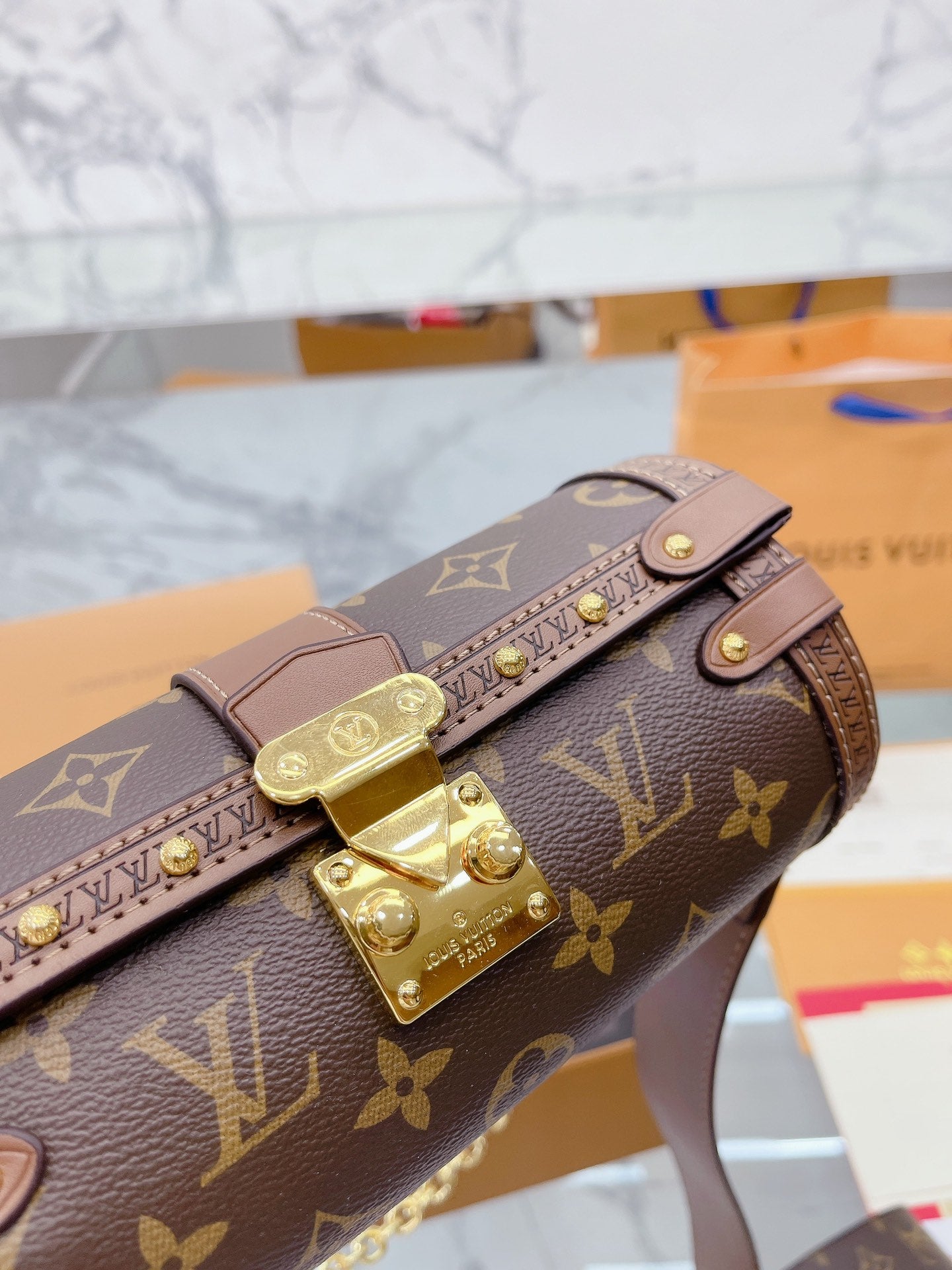 Louis Vuitton Box Clutch Handbags