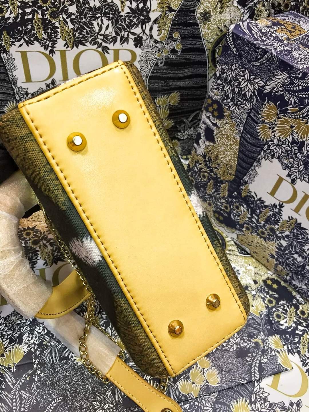BXU DIOR 002 Yellow Lady D Bag