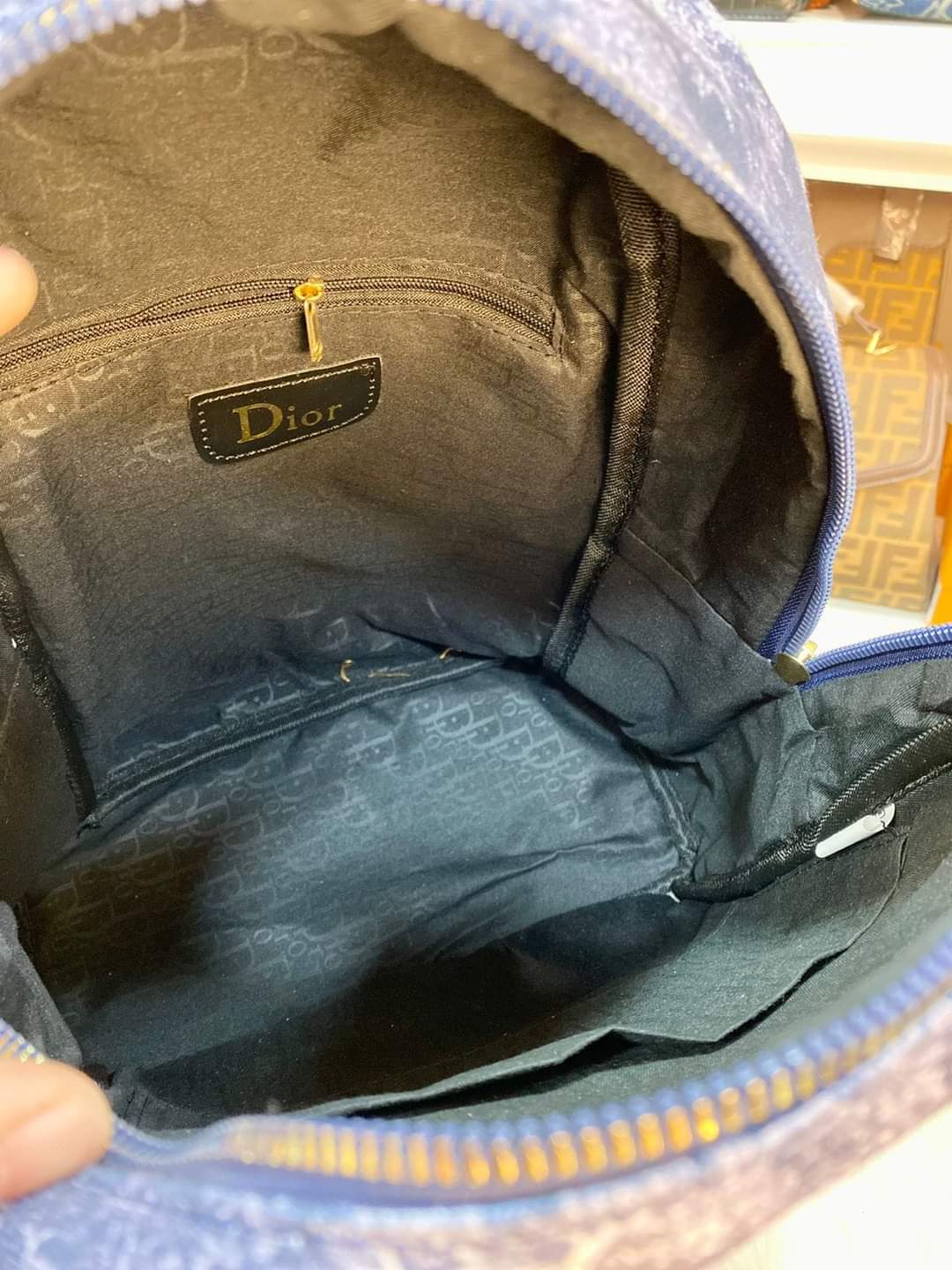 BXU DIOR 027 Blue Lion Backpack Bag
