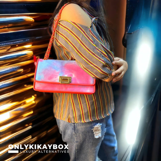 BXU CK 006 Small Blue Pink Sling Bag