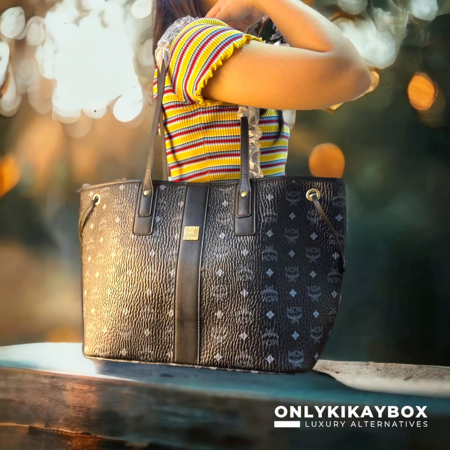 BXU MCM 016 Large Black Neverfull Bag – Onlykikaybox