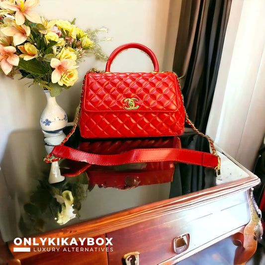 BXU Chnel 030 Top Handle Bag Red